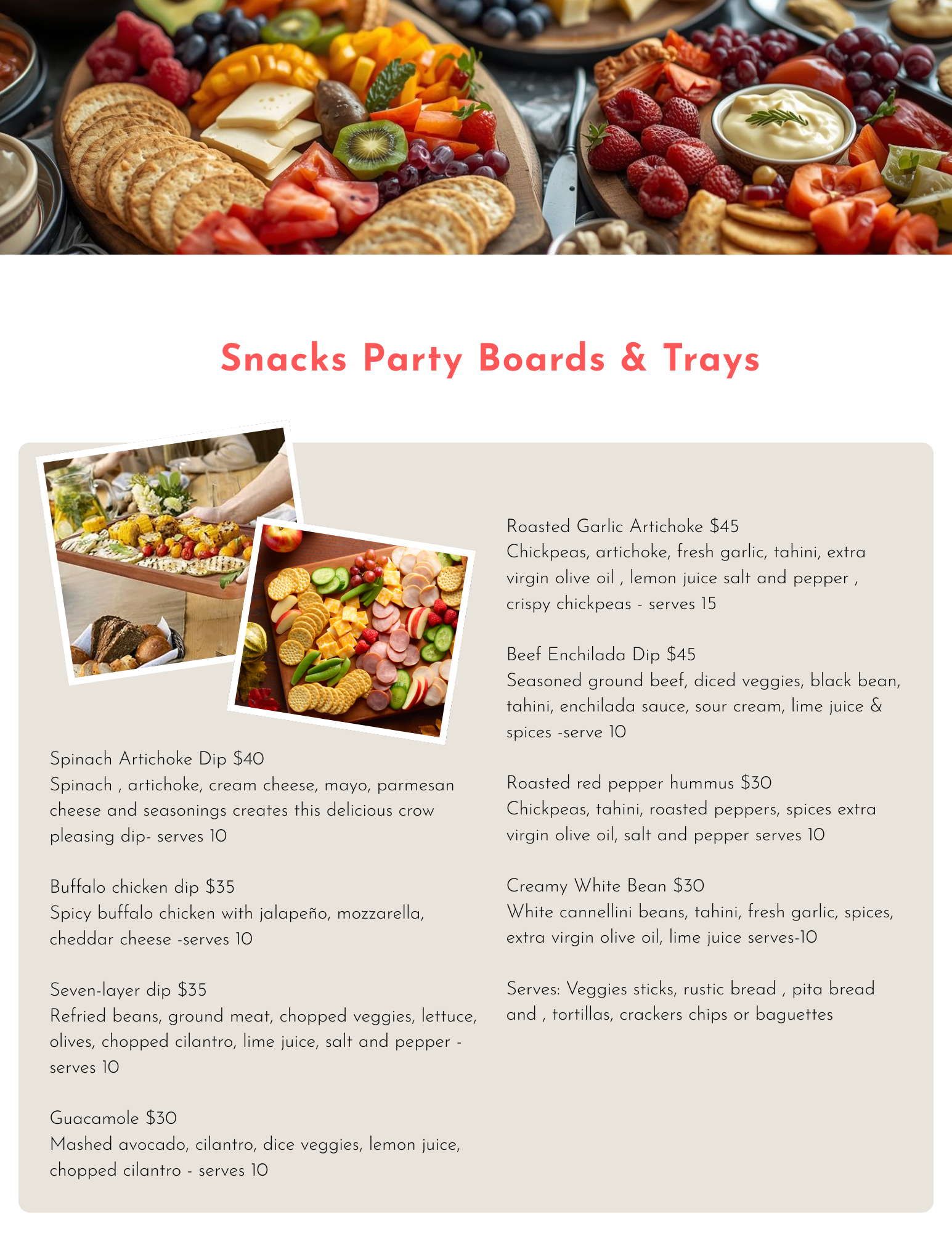 Snacks Party boards & Trays