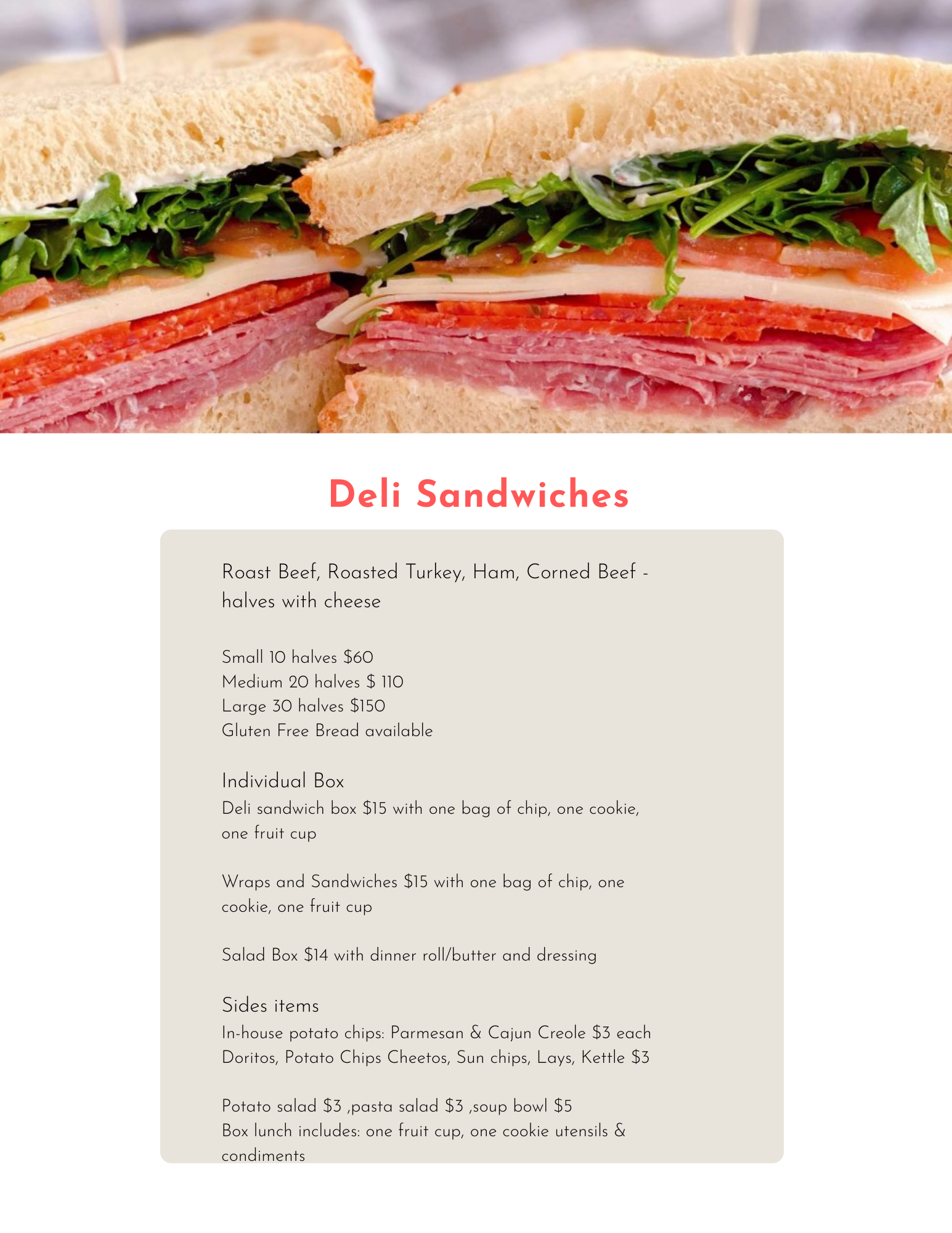 Deli Sandwiches