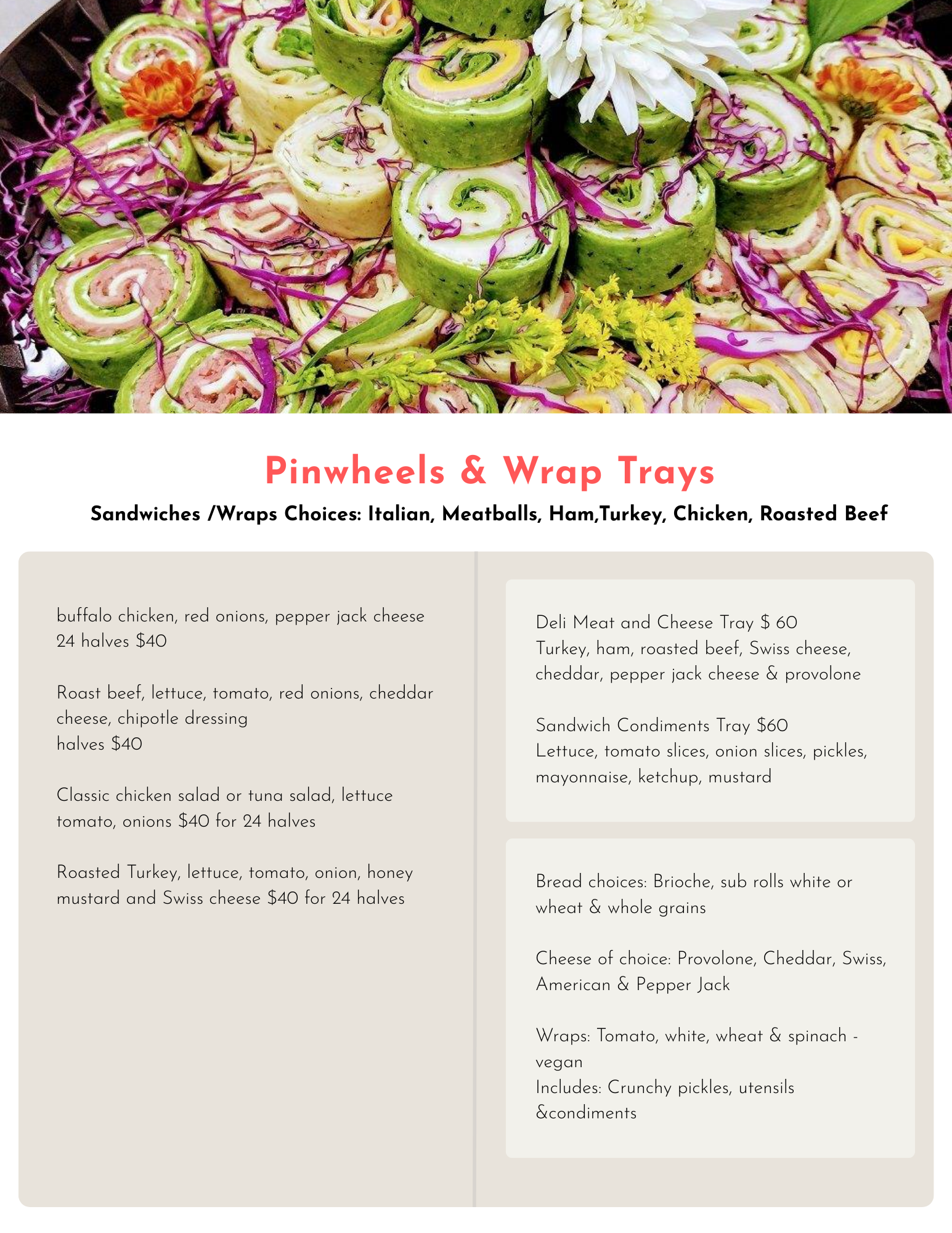 Pinwheels & Wrap Trays